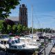 Dordrecht - stadsbeeld - Maartensgat - Grote Kerk - jachthaven - boot