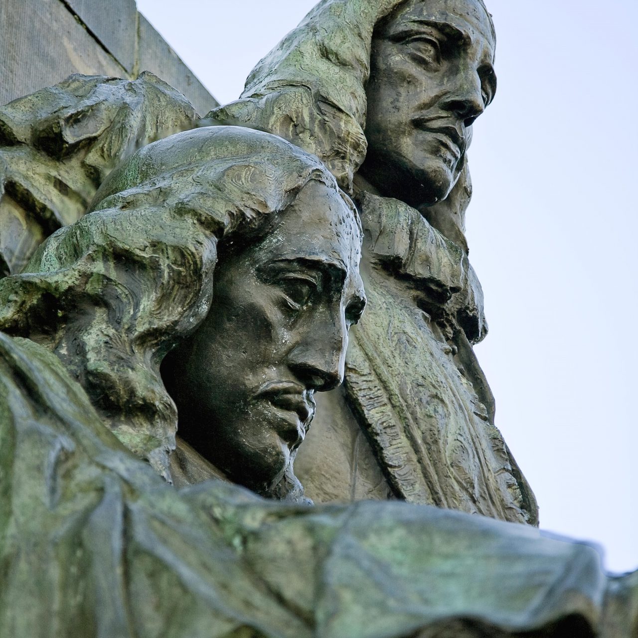 Close up staander foto van standbeeld Gebroeders de Witt